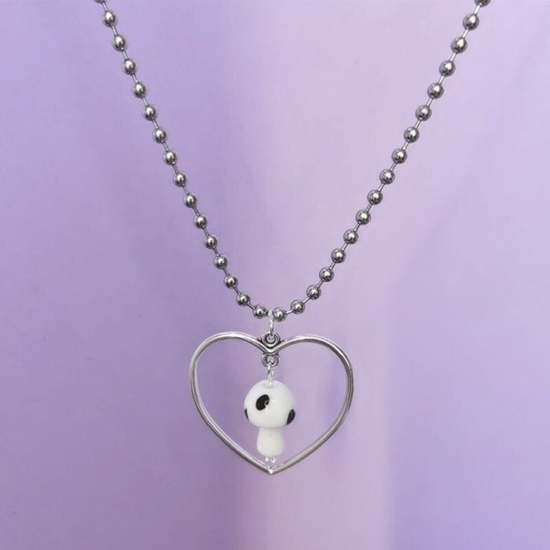 Collar de mujer con seta D400 blanco 1