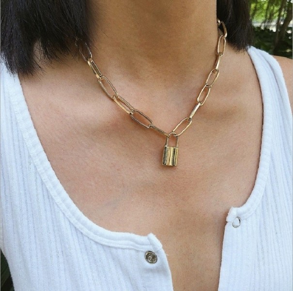 Collar de mujer D29 plateado 13