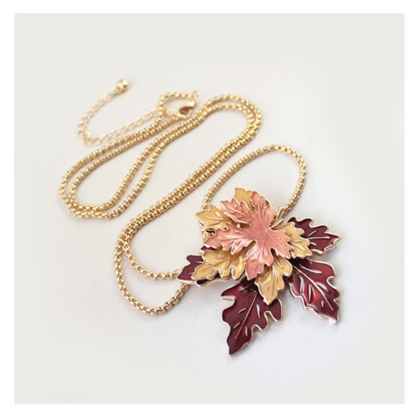 Collar de mujer - hojas de otoño 1