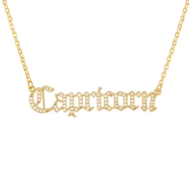 Collar de mujer zodiaco D841 plateado 12