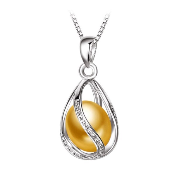 Collar de perlas para mujer A1454 dorado 1