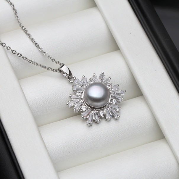 Collar de perlas para mujer D739 4