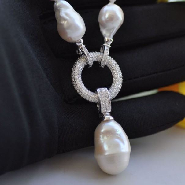 Collar de perlas para mujer D829 43 cm