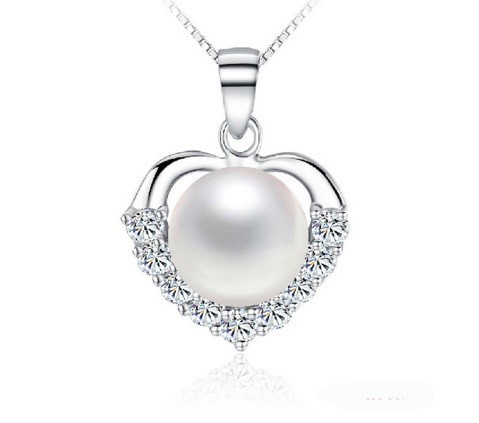 Collar de perlas para mujer J1831 blanco
