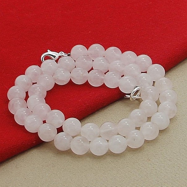 Collar de perlas para mujer M71 rosa