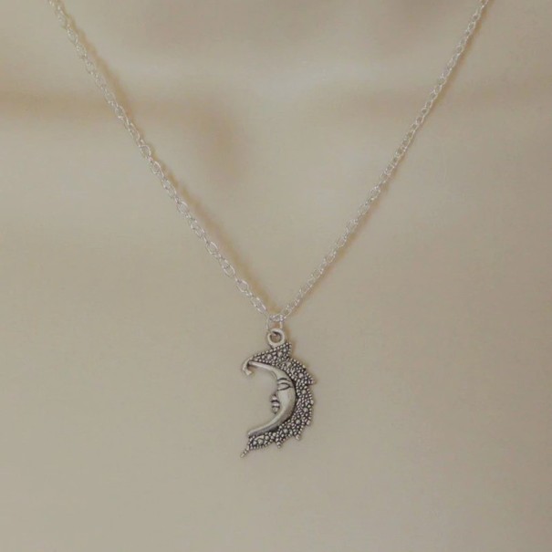 Collar de sol y luna para mujer 45 cm 2