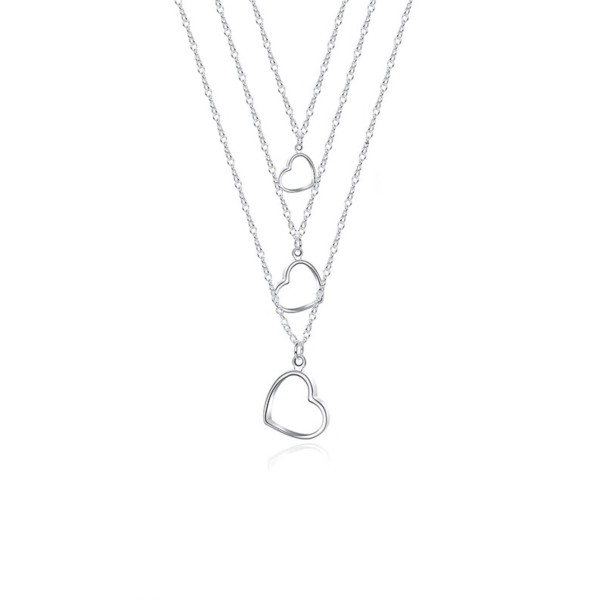 Collar de triple corazón para mujer 1