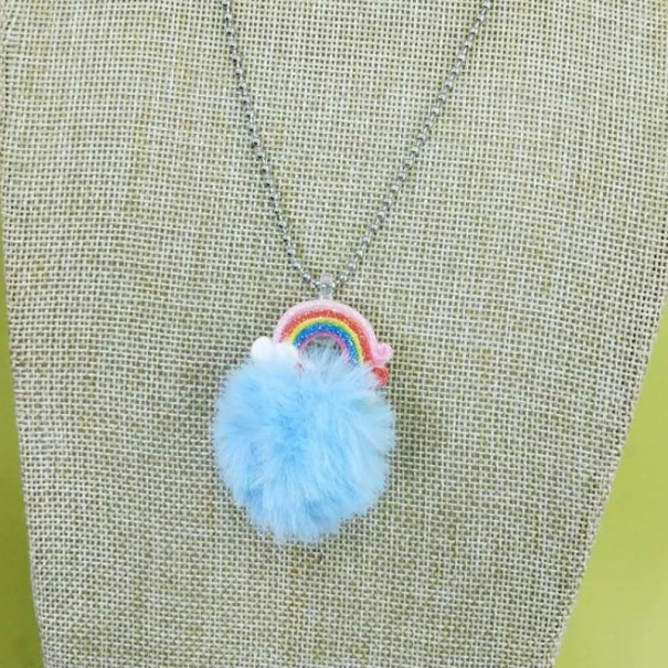 Collar de unicornio para mujer J128 rosa oscuro