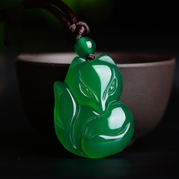 collar de zorro verde