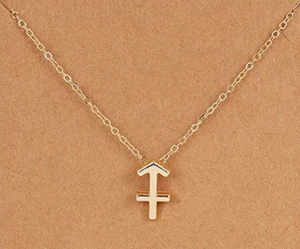 Collar del zodiaco para mujer D31 dorado 12