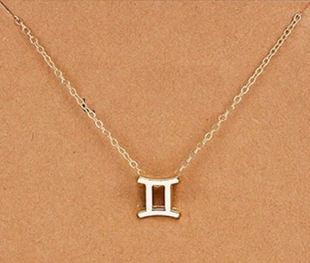 Collar del zodiaco para mujer D31 plateado 9