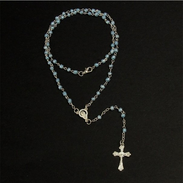 Collar largo de mujer con colgante de cruz 5