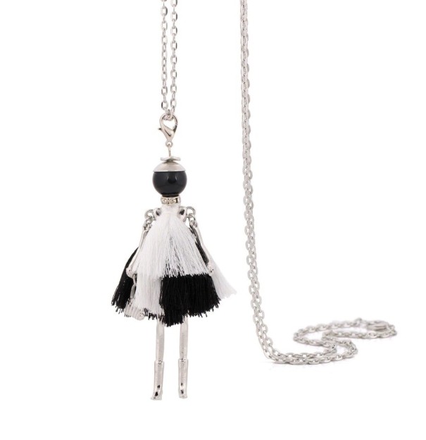 Collar largo de muñeca para mujer 28
