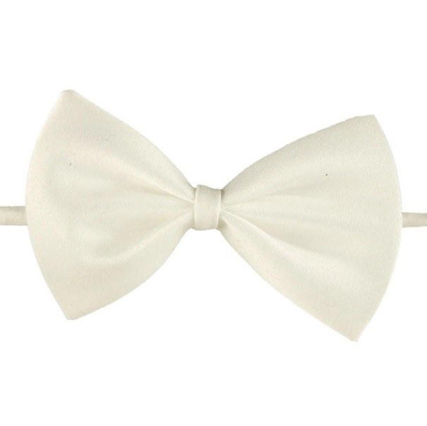 Collare con farfallino bianco