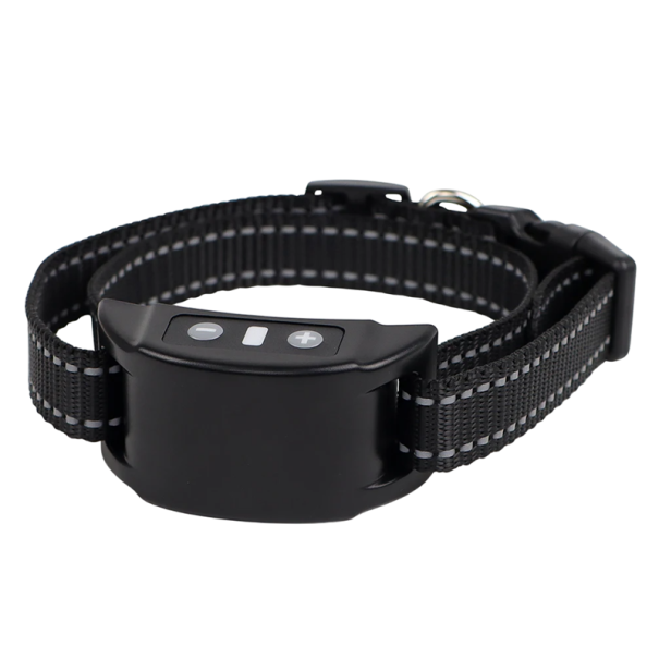 Collare elettrico per addestramento cani contro abbaiare con shock regolabile, suono, ricaricabile USB, 7 livelli di intensità, collare da addestramento 6V nero-bianco