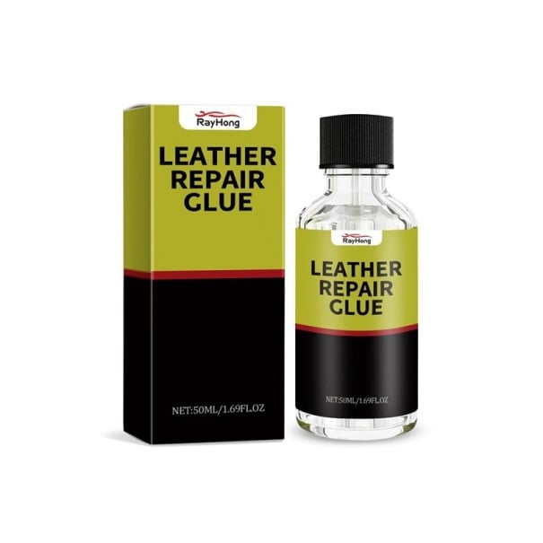 Colle liquide pour réparation du cuir 50 ml Sièges de voiture Chaussures Sacs en cuir Vinyle Remplissage des fissures des trous des égratignures 1