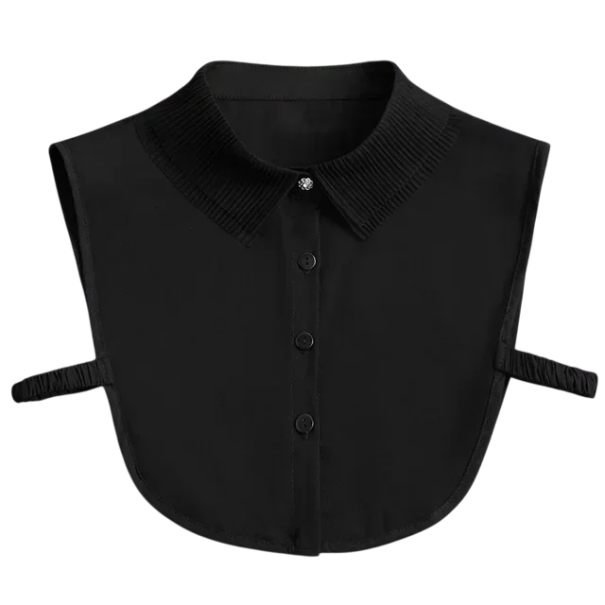Colletto finto per donne Colletto decorativo rimovibile Colletto elegante per maglioni bluse abiti Accessorio di moda nero