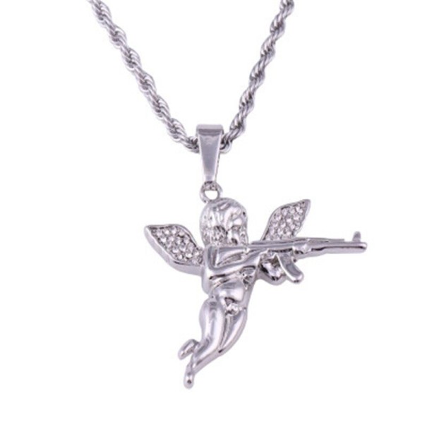 Collier avec ange argenté