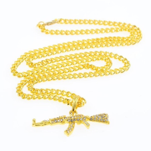 Collier avec arme doré