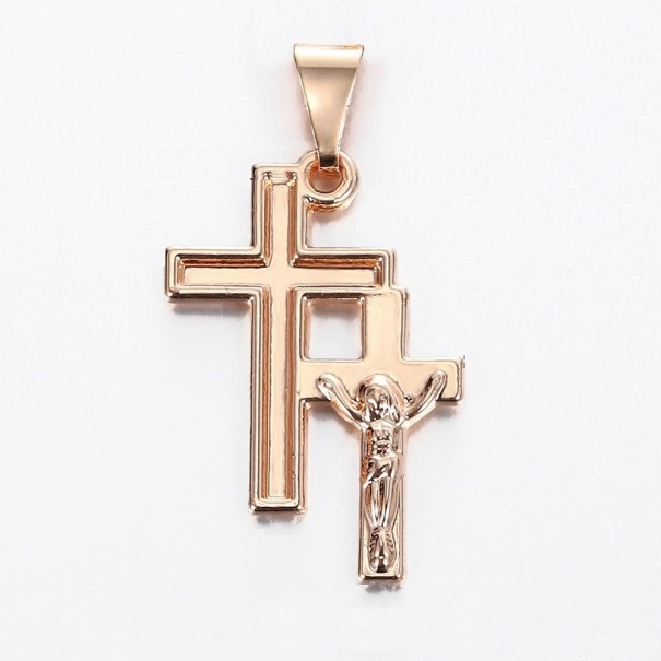 Collier avec croix D388 50 cm 4