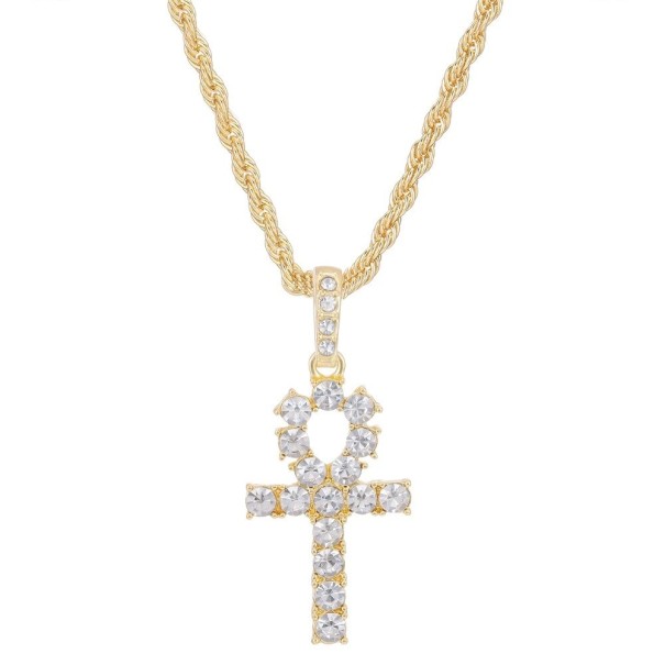 Collier avec croix D390 doré 60 cm 2