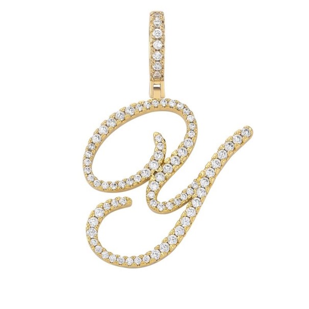 Collier avec la lettre D194 argenté Y