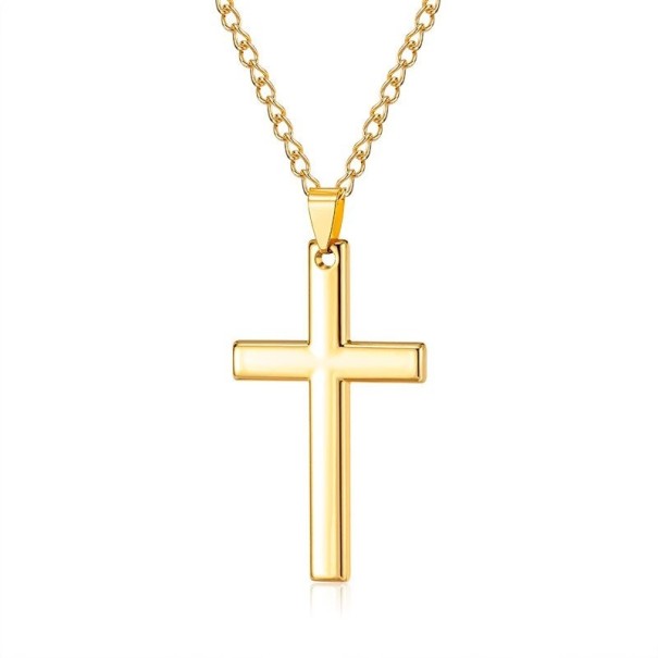 Collier avec pendentif croix D127 2