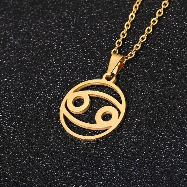 Collier avec pendentif du signe du zodiaque doré 5