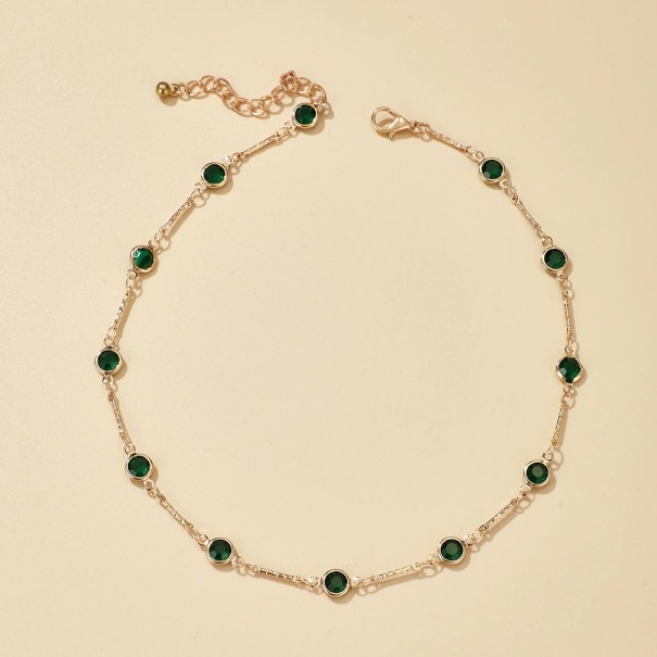 Collier choker pour femme avec pierres D136 1