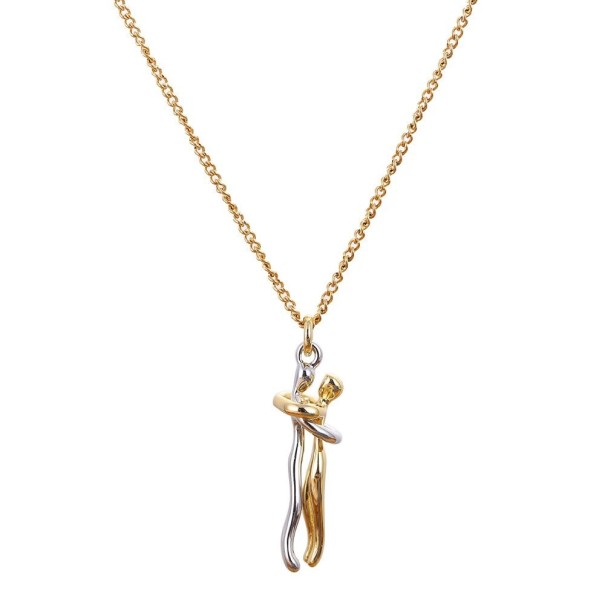 Collier d'étreinte pour femme doré