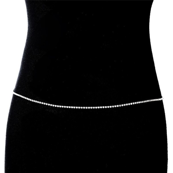 Collier de corps pour femmes argenté