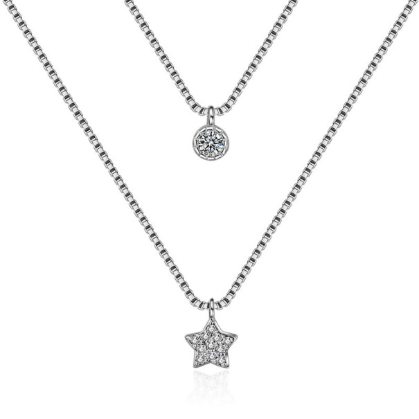 Collier double pour femme avec étoile 1