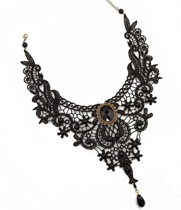 Collier en dentelle pour femmes J544 1