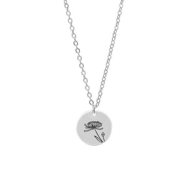 Collier féminin avec pendentif D167 argenté 10