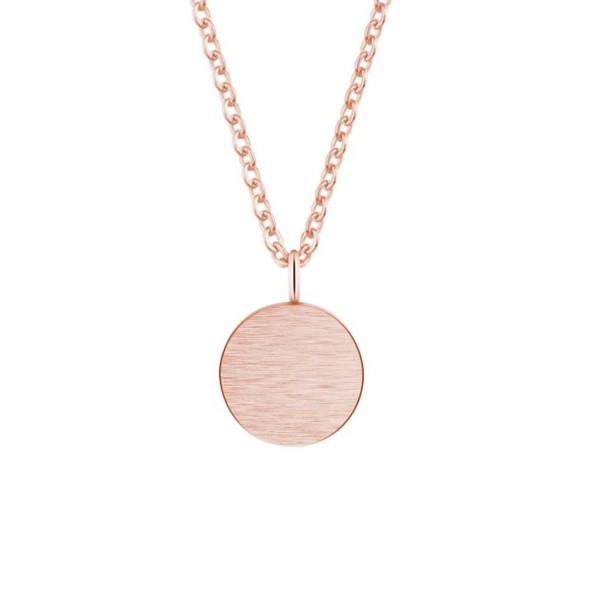 Collier féminin avec pendentif rond rose