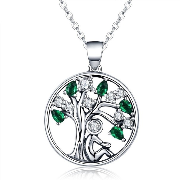Collier femme avec arbre de vie M119 1