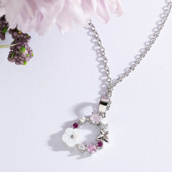 Collier Femme avec Fleur D287 3