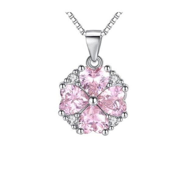 Collier femme avec fleur D673 1