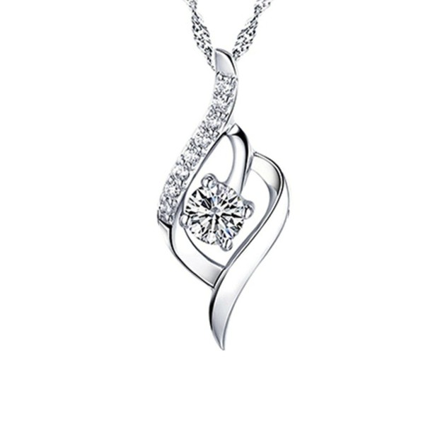 Collier femme avec pendentif D403 blanc