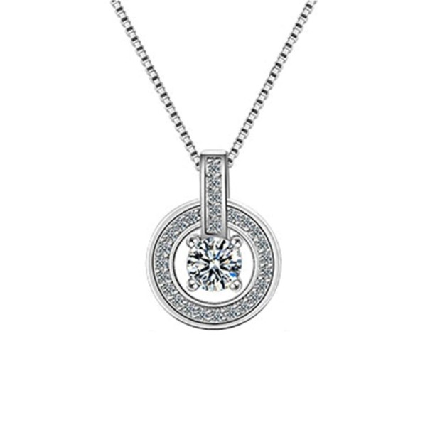 Collier femme avec pendentif rond D524 1