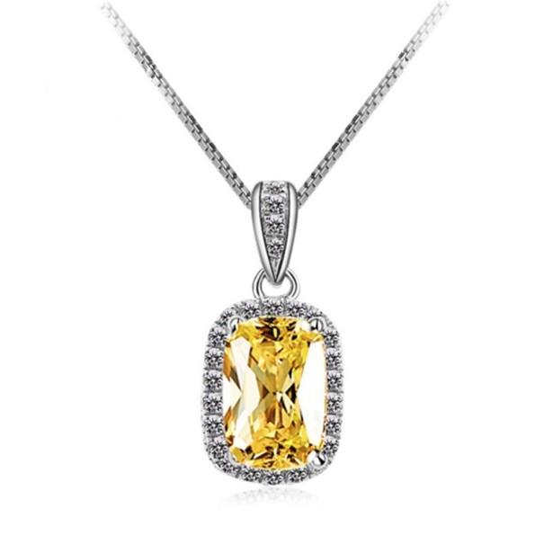 Collier femme avec pierre D415 jaune
