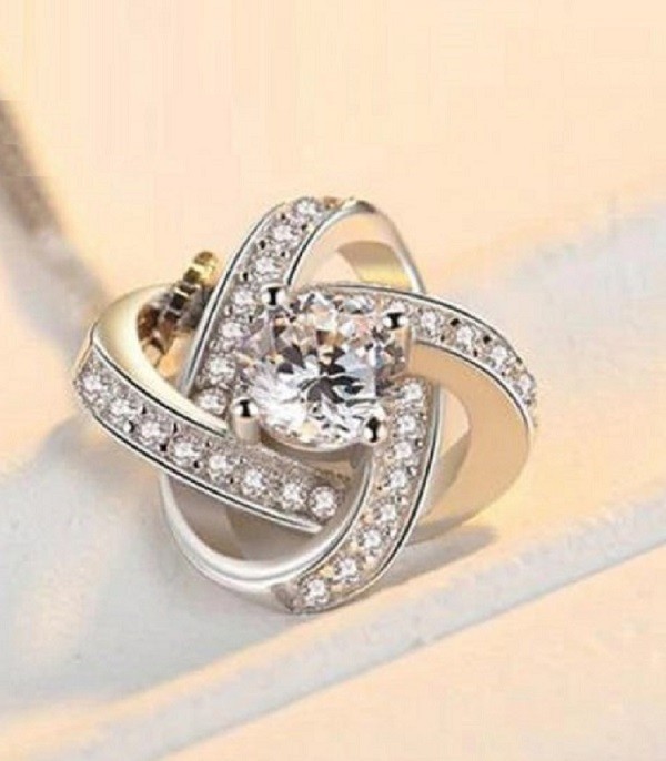 Collier femme avec zircon G478 1