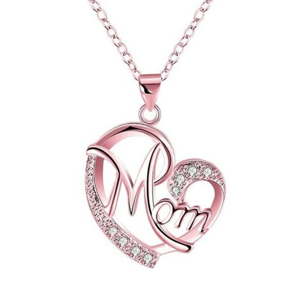 Collier femme maman D245 vieux rose