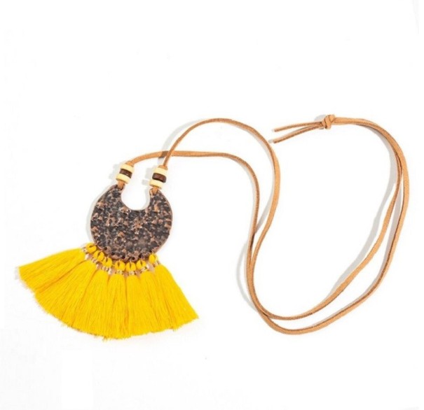 Collier long pour femmes avec des franges 22