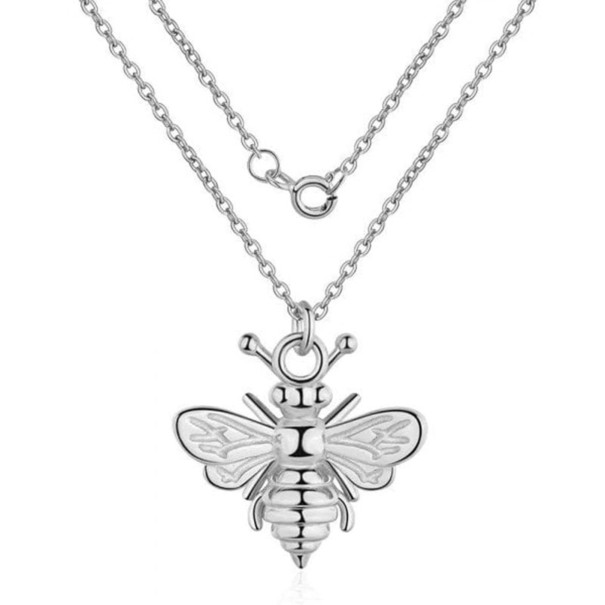 Collier pour femme avec abeille G629 argenté