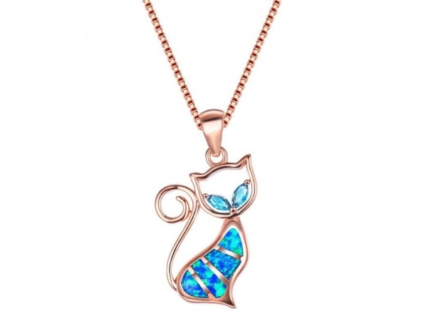 Collier pour femme avec chat D157 3