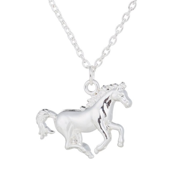 Collier pour femme avec cheval argenté 1