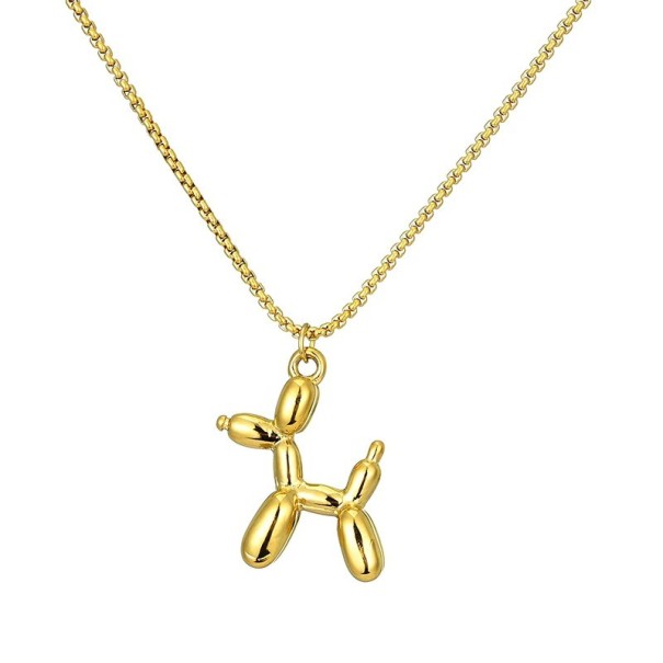 Collier pour femme avec chien doré