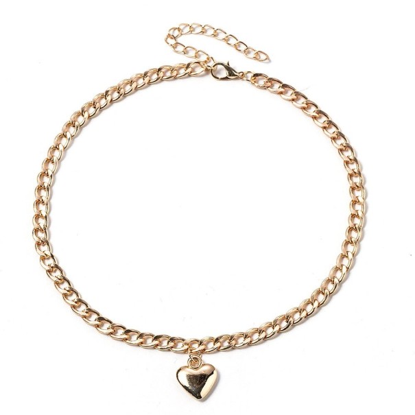 Collier pour femme avec cœur D58 doré