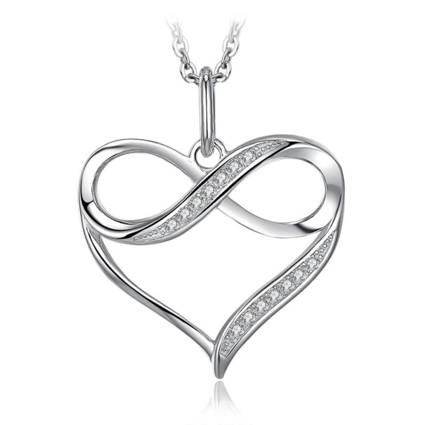 Collier pour femme avec cœur et infini G437 1
